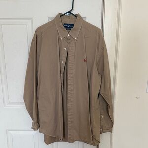 Ralph Lauren Khaki Vintage Long Sleeve Shirt
